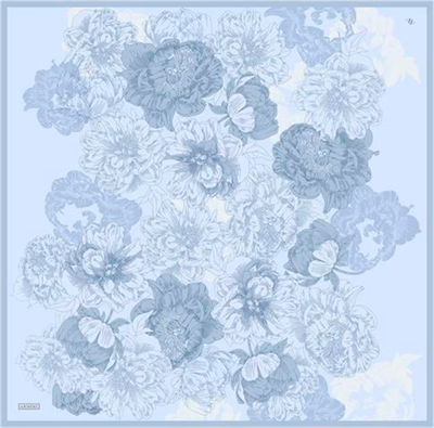 Armine Çiçek Desenli Saf İpek Twill Eşarp 9330D 81