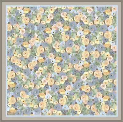 Armine Çiçek Desenli Saf İpek Twill Eşarp 9300D 03