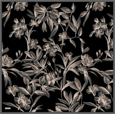 Armine Çiçek Desenli Saf İpek Twill Eşarp 9324D 85