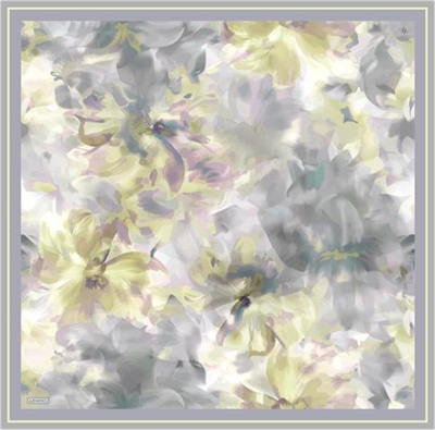 Armine Çiçek Desenli Saf İpek Twill Eşarp 9310D 52