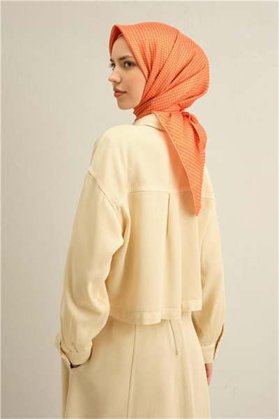 Armine Çiçek Desenli Saf İpek Twill Eşarp 9307D 54
