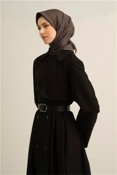 Armine Çiçek Desenli Saf İpek Twill Eşarp 9307D 04