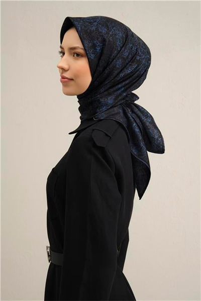 Armine Çiçek Desenli Saf İpek Twill Eşarp 9311 10