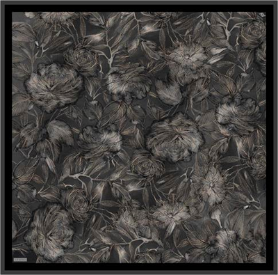 Armine Çiçek Desenli Saf İpek Twill Eşarp 9409D 85