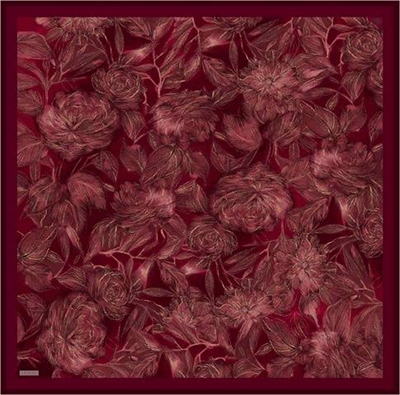 Armine Çiçek Desenli Saf İpek Twill Eşarp 9409D 03