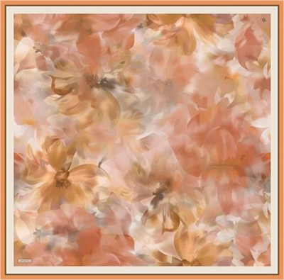 Armine Çiçek Desenli Saf İpek Twill Eşarp 9310D 33