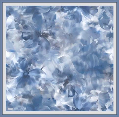 Armine Çiçek Desenli Saf İpek Twill Eşarp 9310D 38