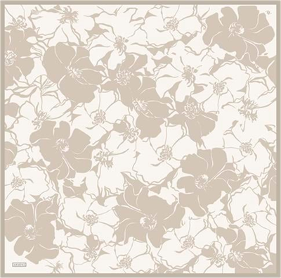 Armine Çiçek Desenli Saf İpek Twill Eşarp 9344D 31