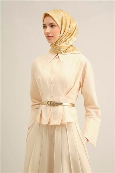Armine Çiçek Desenli Saf İpek Twill Eşarp 9353D 35