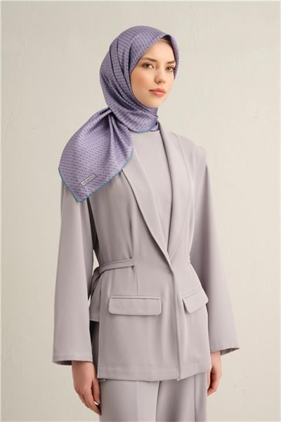 Armine Çiçek Desenli Saf İpek Twill Eşarp 9307D 55