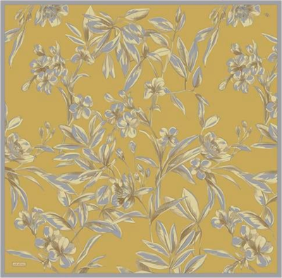 Armine Çiçek Desenli Saf İpek Twill Eşarp 9324D 04