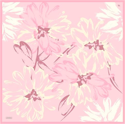 Armine Çiçek Desenli Saf İpek Twill Eşarp 9322D 85