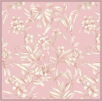 Armine Çiçek Desenli Saf İpek Twill Eşarp 9324D 08