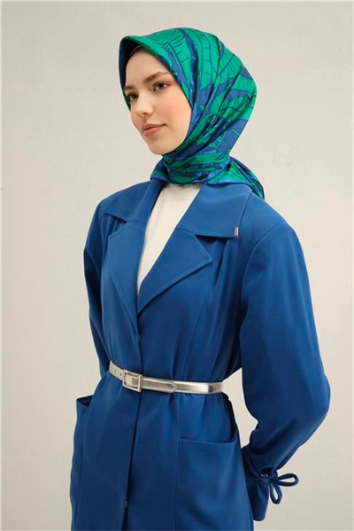 Armine Çiçek Desenli Saf İpek Twill Eşarp 9353D 57