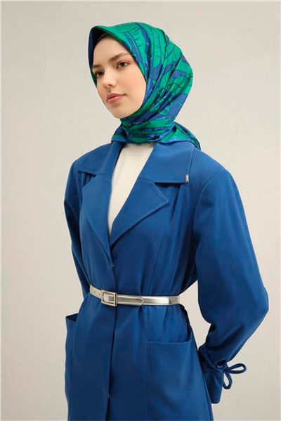 Armine Çiçek Desenli Saf İpek Twill Eşarp 9353D 57