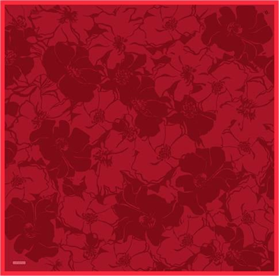 Armine Çiçek Desenli Saf İpek Twill Eşarp 9344D 38