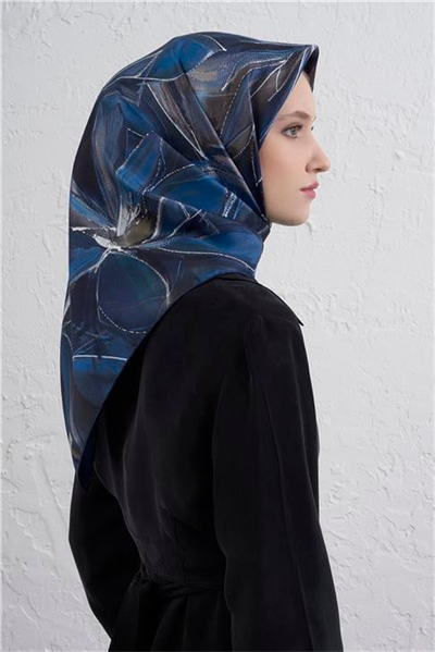 Armine Çiçek Desenli Saf İpek Twill Eşarp 9406D 83