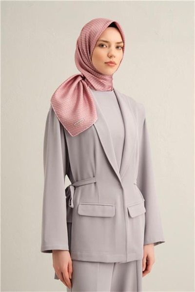Armine Çiçek Desenli Saf İpek Twill Eşarp 9307D 33