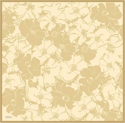 Armine Çiçek Desenli Saf İpek Twill Eşarp 9344D 33