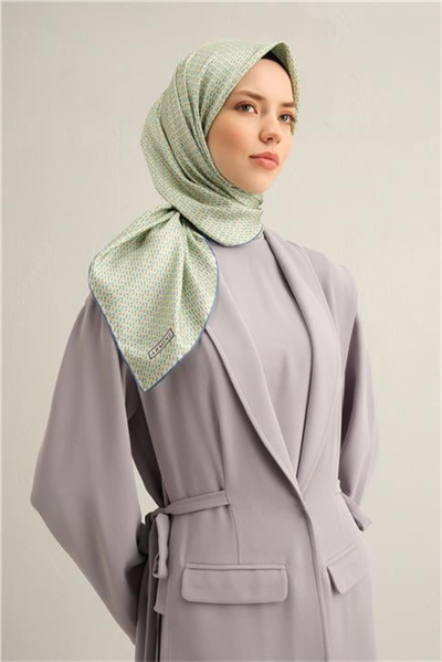 Armine Çiçek Desenli Saf İpek Twill Eşarp 9307D 81