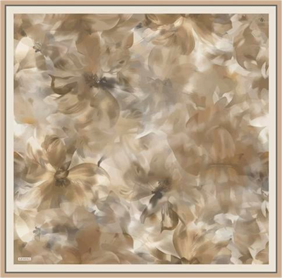 Armine Çiçek Desenli Saf İpek Twill Eşarp 9310D 36
