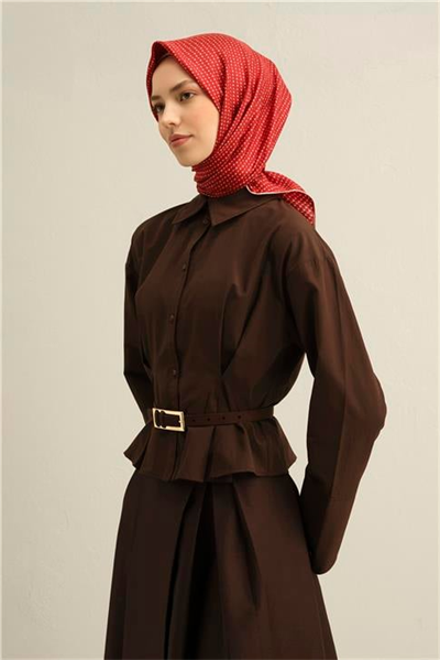 Armine Çiçek Desenli Saf İpek Twill Eşarp 9307D 36