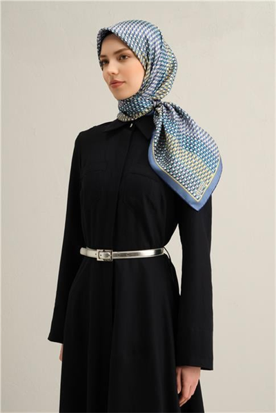 Armine Çiçek Desenli Saf İpek Twill Eşarp 9319 81