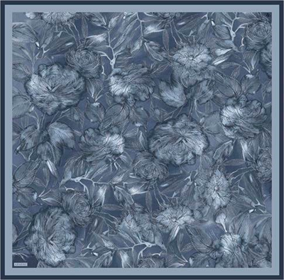 Armine Çiçek Desenli Saf İpek Twill Eşarp 9409D 34
