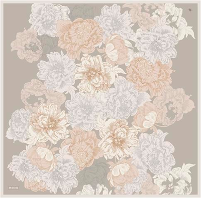 Armine Çiçek Desenli Saf İpek Twill Eşarp 9330D 31