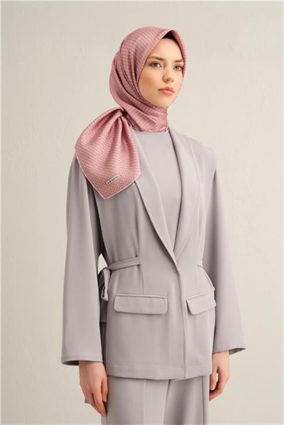 Armine Çiçek Desenli Saf İpek Twill Eşarp 9307D 33