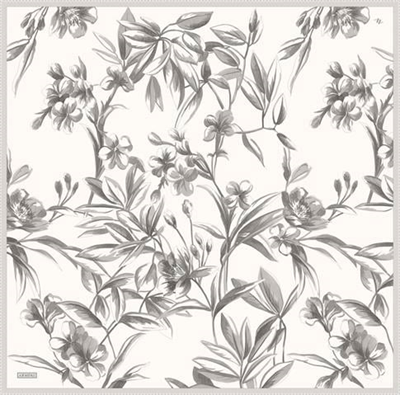 Armine Çiçek Desenli Saf İpek Twill Eşarp 9324D 80
