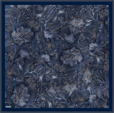 Armine Çiçek Desenli Saf İpek Twill Eşarp 9409D 81