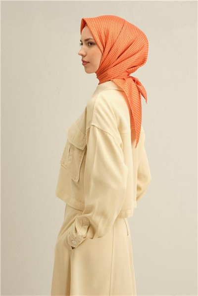 Armine Çiçek Desenli Saf İpek Twill Eşarp 9307D 54