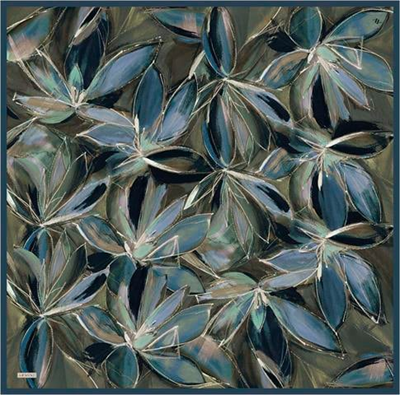 Armine Çiçek Desenli Saf İpek Twill Eşarp 9406D 35