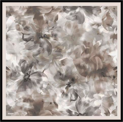 Armine Çiçek Desenli Saf İpek Twill Eşarp 9310D 86