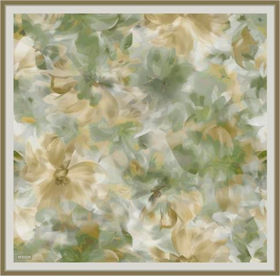 Armine Çiçek Desenli Saf İpek Twill Eşarp 9310D 02