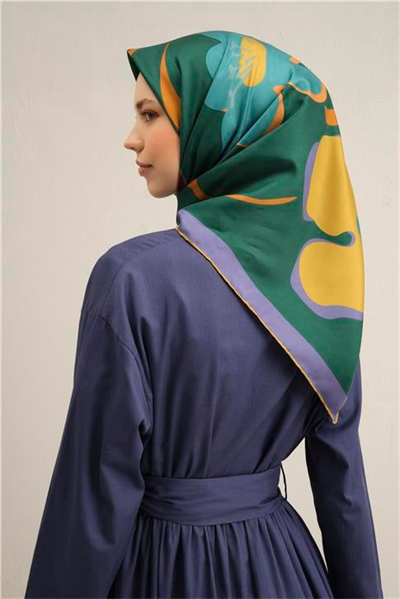 Armine Çiçek Desenli Saf İpek Sura Eşarp 9317D 53