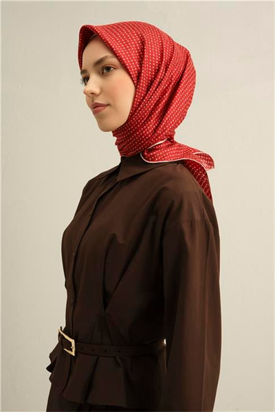 Armine Çiçek Desenli Saf İpek Twill Eşarp 9307D 36