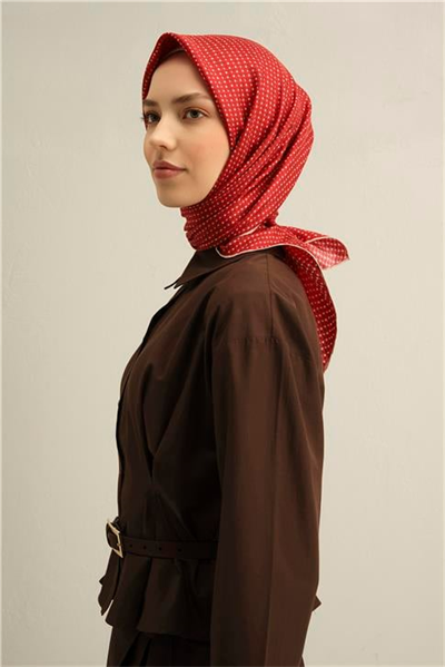 Armine Çiçek Desenli Saf İpek Twill Eşarp 9307D 36