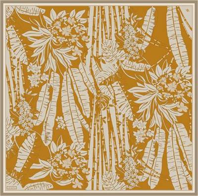 Armine Çiçek Desenli Saf İpek Twill Eşarp 9353D 05
