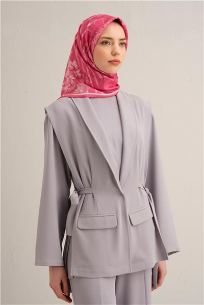 Armine Çiçek Desenli Saf İpek Twill Eşarp 9353D 36