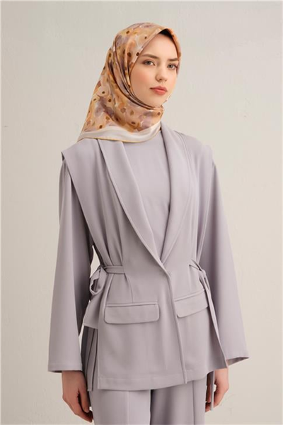 Armine Çiçek Desenli Saf İpek Twill Eşarp 9300D 37