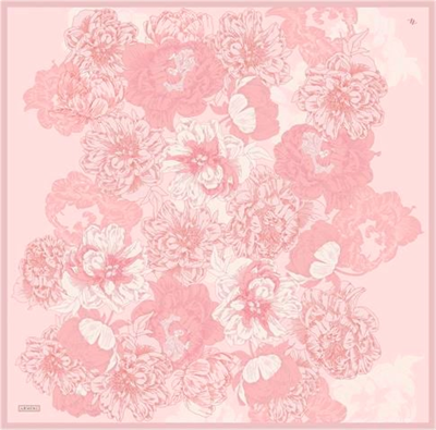 Armine Çiçek Desenli Saf İpek Twill Eşarp 9330D 09
