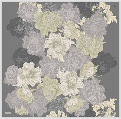 Armine Çiçek Desenli Saf İpek Twill Eşarp 9330D 35