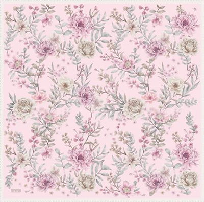 Armine Çiçek Desenli Saf İpek Twill Eşarp 9347D 85