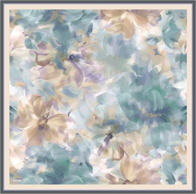 Armine Çiçek Desenli Saf İpek Twill Eşarp 9310D 32