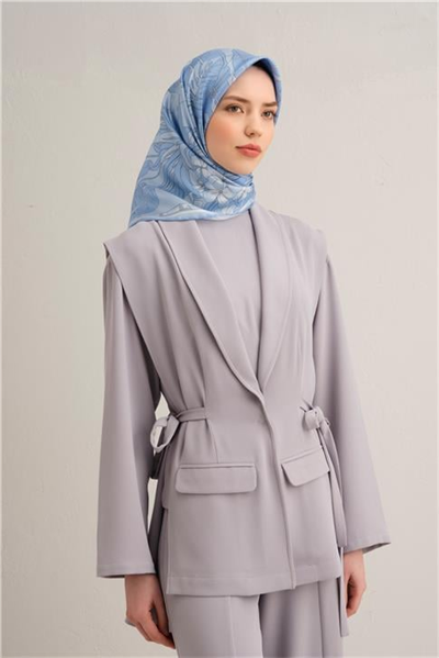 Armine Çiçek Desenli Saf İpek Twill Eşarp 9353D 37