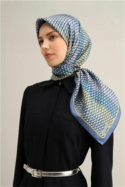 Armine Çiçek Desenli Saf İpek Twill Eşarp 9319 81