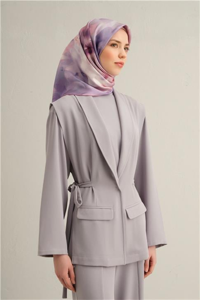 Armine Çiçek Desenli Saf İpek Twill Eşarp 9310D 51