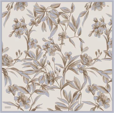 Armine Çiçek Desenli Saf İpek Twill Eşarp 9324D 82